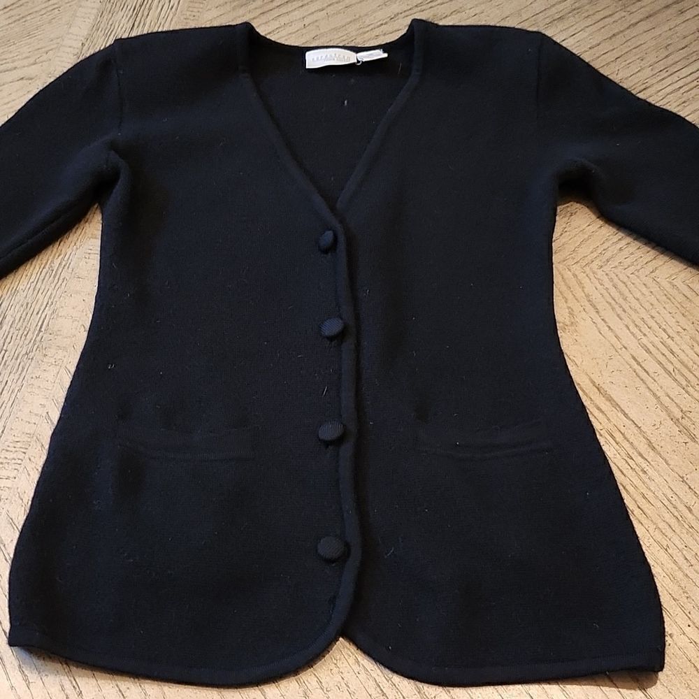 Black wool jacket with shoulder pads XS Nordstrom